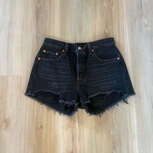 Levi's Black Denim Jean Shorts